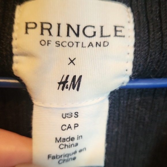 Pringle X H&M Black Long Sleeve Dress with White Accents - Picture 5 of 7